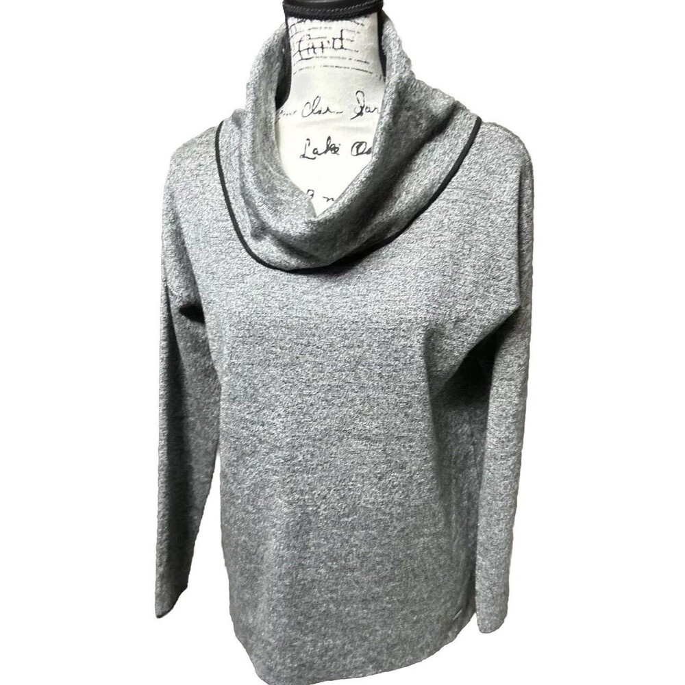 Calvin Klein Gray Cowl Neck Pullover Sweater Small Sz Women Soft Thin Acrylic